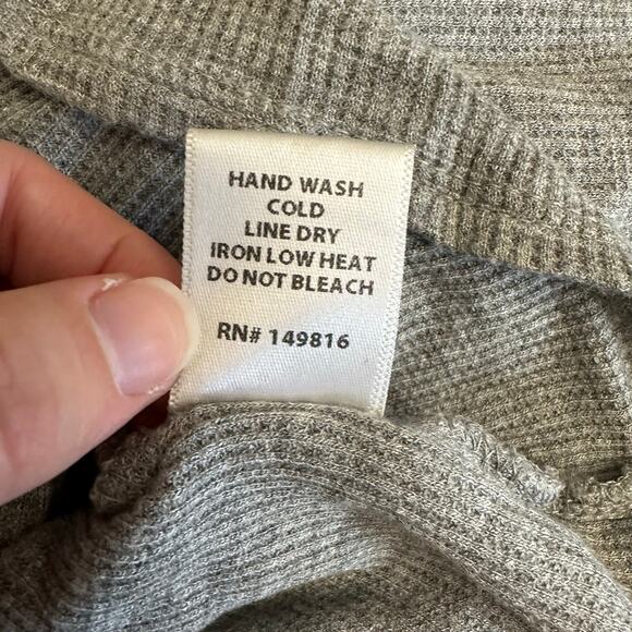 Y2K FORE Gray Ribbed Knit Collared Crop Top Preppy Minimal Streetwear Women’s M - Picture 8 of 8